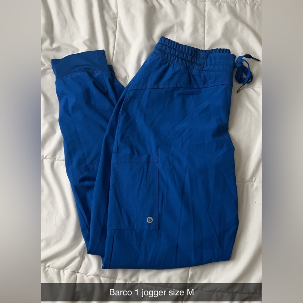 Royal blue scrub jogger pants